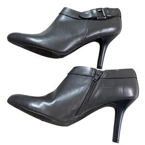 Studio Paolo Pewter Gray Heeled Zip Up Ankle Boot Women’s Size 10